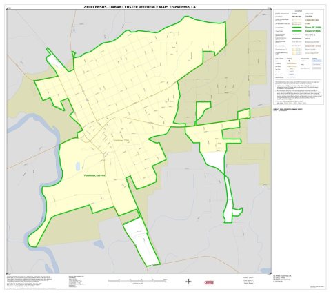 2010 Census Urban Cluster Reference Map for