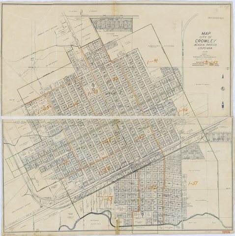 1950 Census Enumeration District Maps - Louisiana (LA) - Acadia Parish - Crowley - ED 1-41 to 53