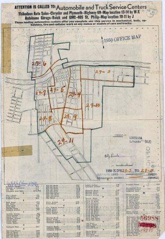 1950 Census Enumeration District Maps - Louisiana (LA) - Lafourche Parish - Thibodaux - ED 29-3 to 11