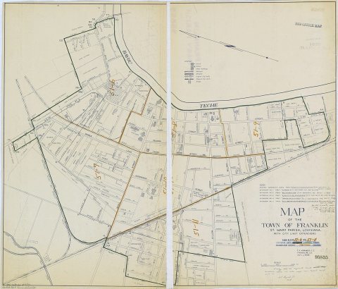 1950 Census Enumeration District Maps - Louisiana (LA) - St. Mary Parish - Franklin - ED 51-6 to 11