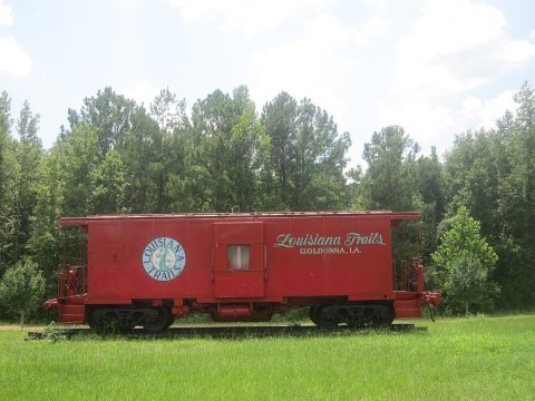 Louisiana Trails Railroad Car in Goldonna IMG 2075