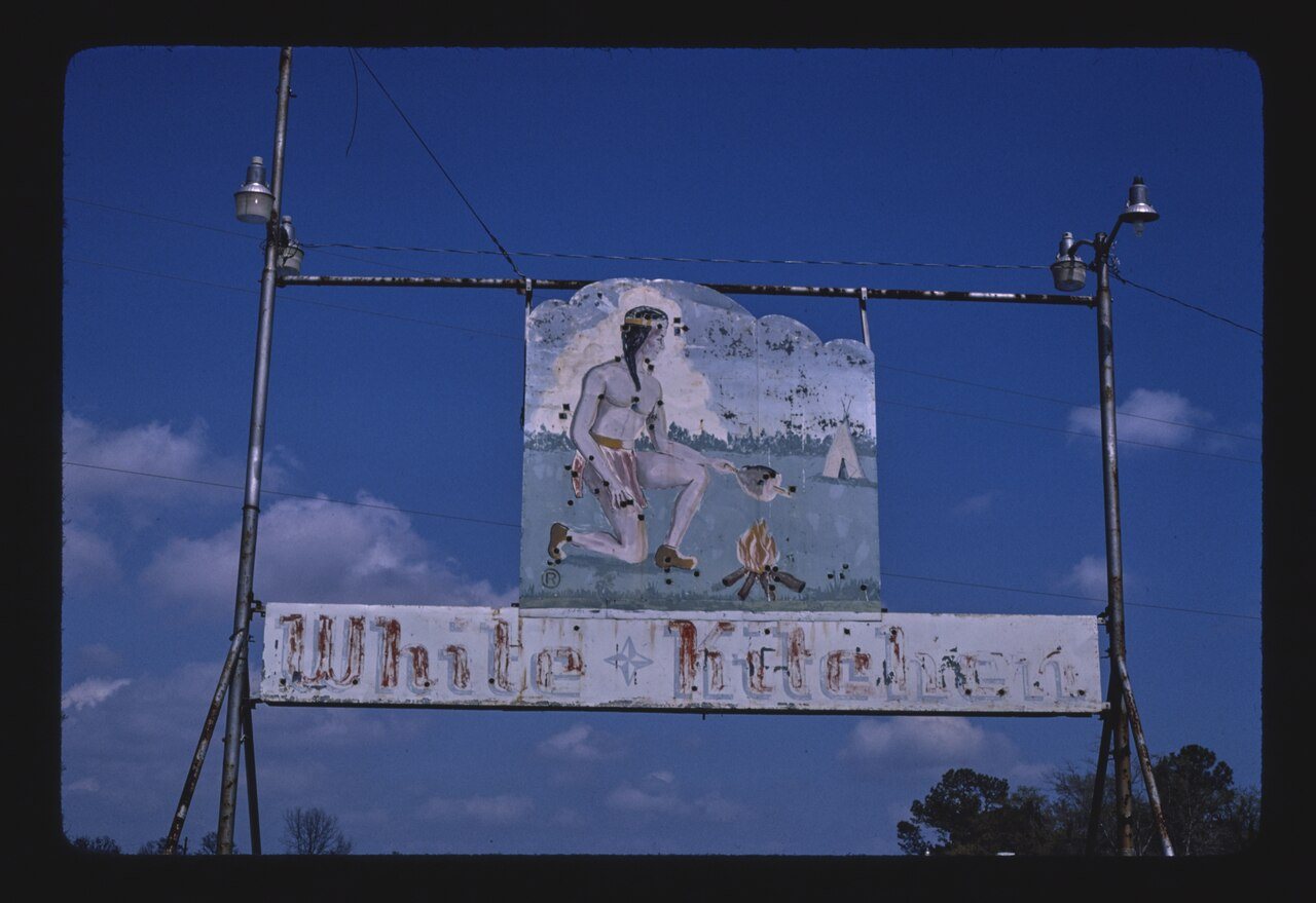 White Kitchen sign