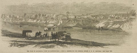 The war in Louisiana - view of Natchitoches, 1864 - From a sketch by our special artist, LCCN2015648987 (cropped)