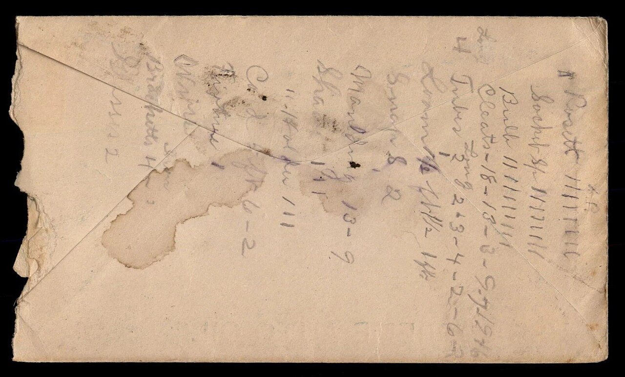 US 1915 Maine Gulf Refining Co. Advertising Bangor to Mattawamkeag Cover back