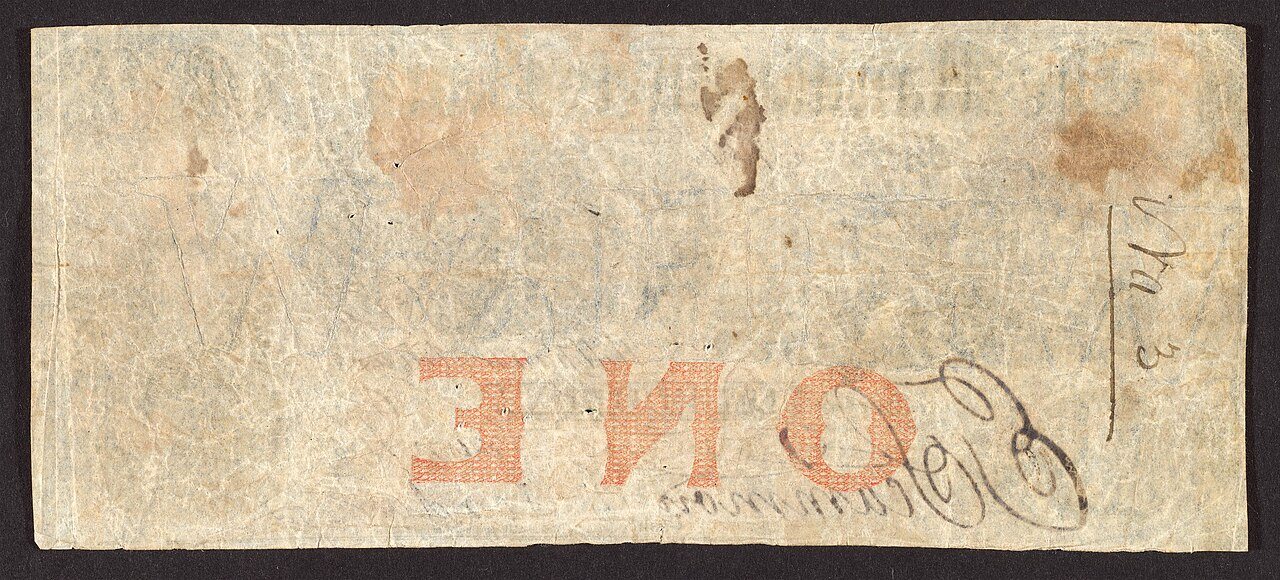Verso Manufacturers Bank (Maine) 1 dollar 1856