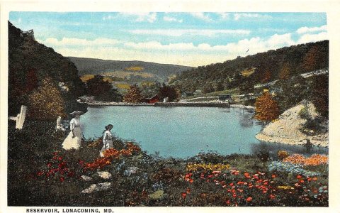 Reservoir, Lonaconing, Maryland, Postcard, Circa 1910