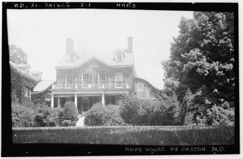 Historic American Buildings Survey F. D. Nichols, Photographer c. 1936 VIEW OF FRONT - Hope House, Bruffs Island Road V…