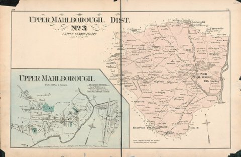 Atlas of fifteen miles around Washington, including the County of Prince George, Maryland