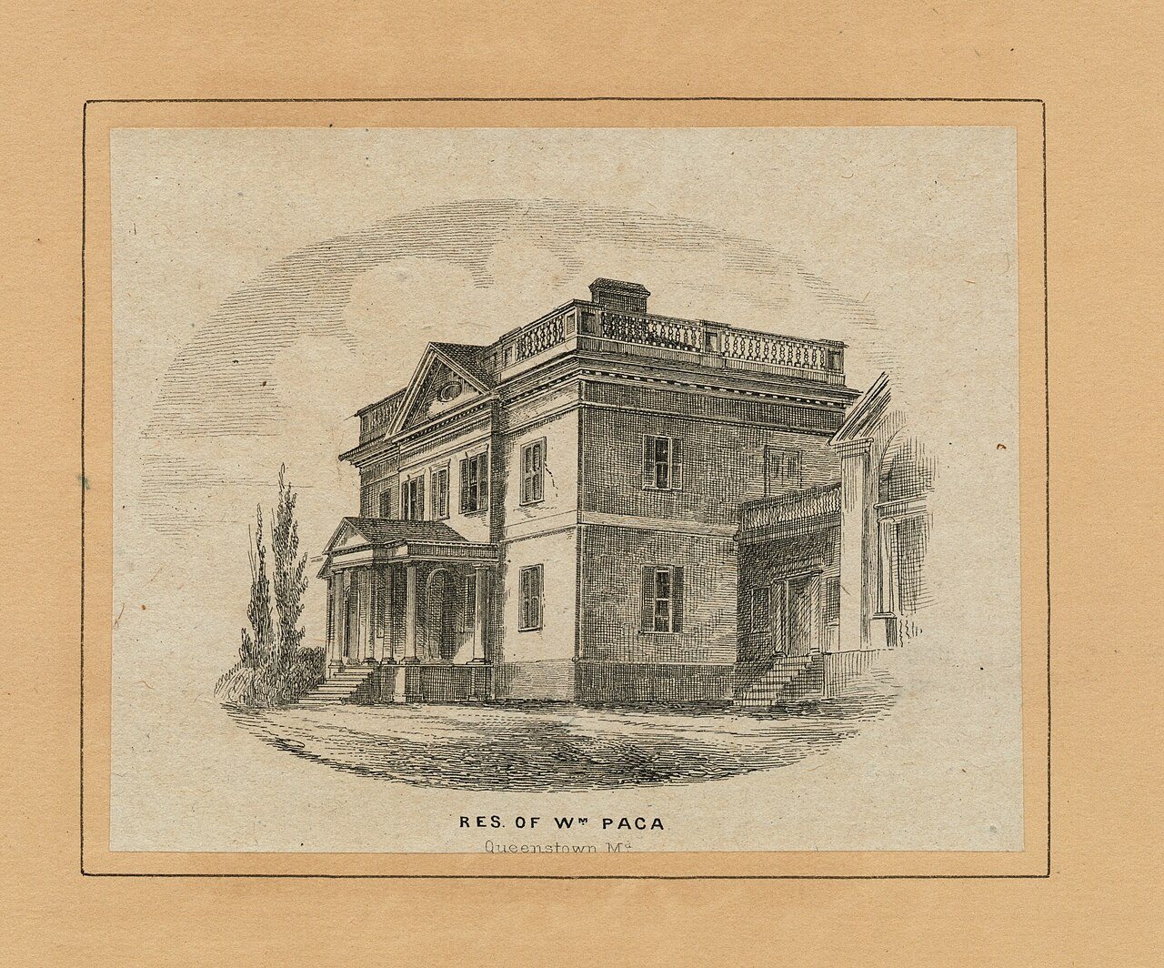 Res(idence) of Wm. (William) Paca