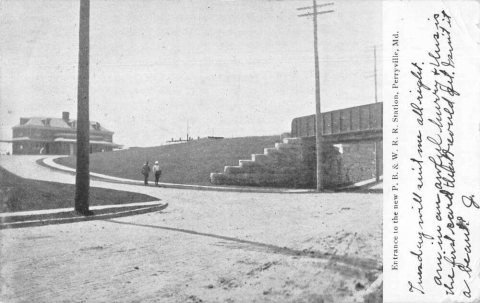 Perryville station 1908 postcard