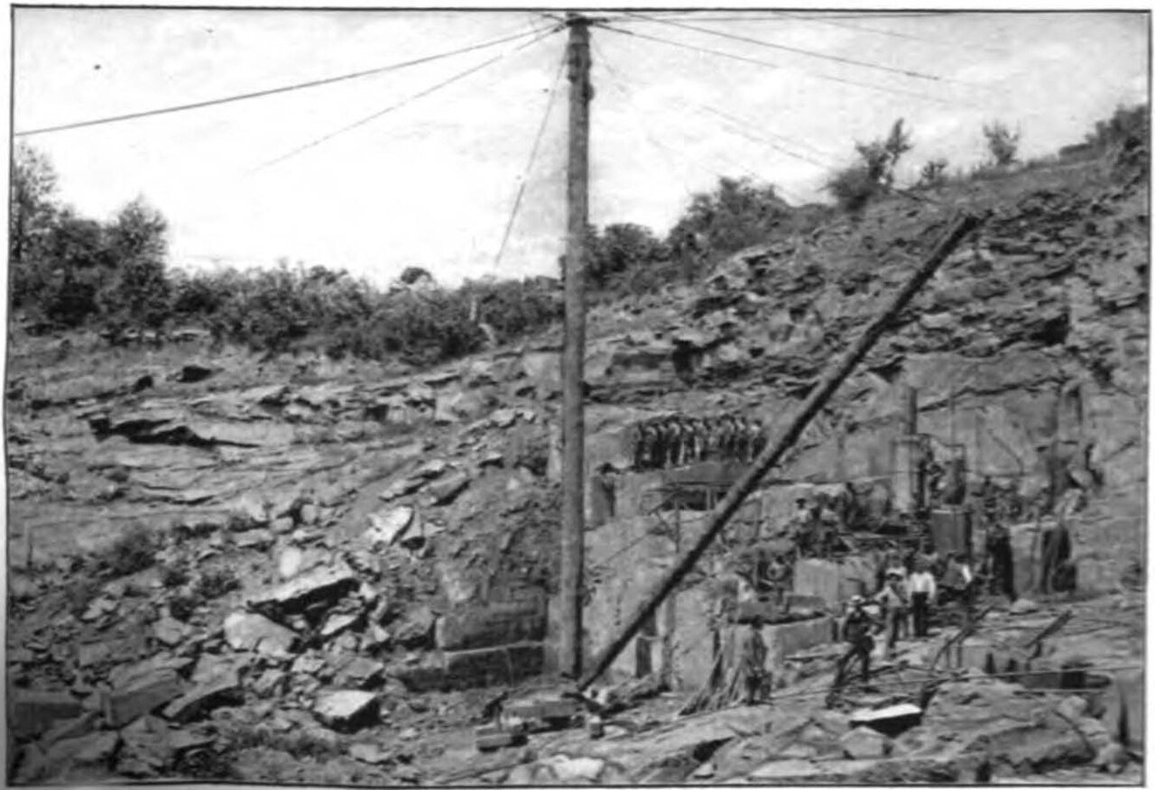 Sandstone Quarry Seneca Fig 2 Plate XXVIII WBClark 1898