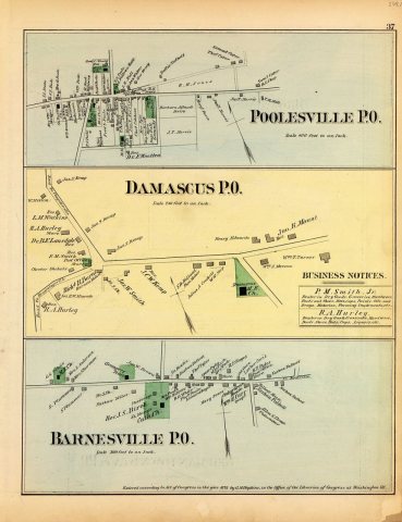 Atlas of fifteen miles around Washington, including the county of Montgomery, Maryland