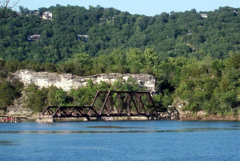Train trestle in