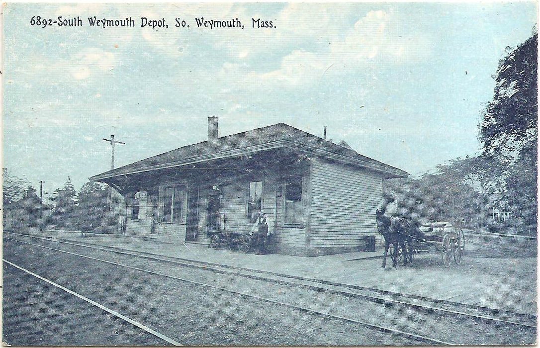South Weymouth station postcard