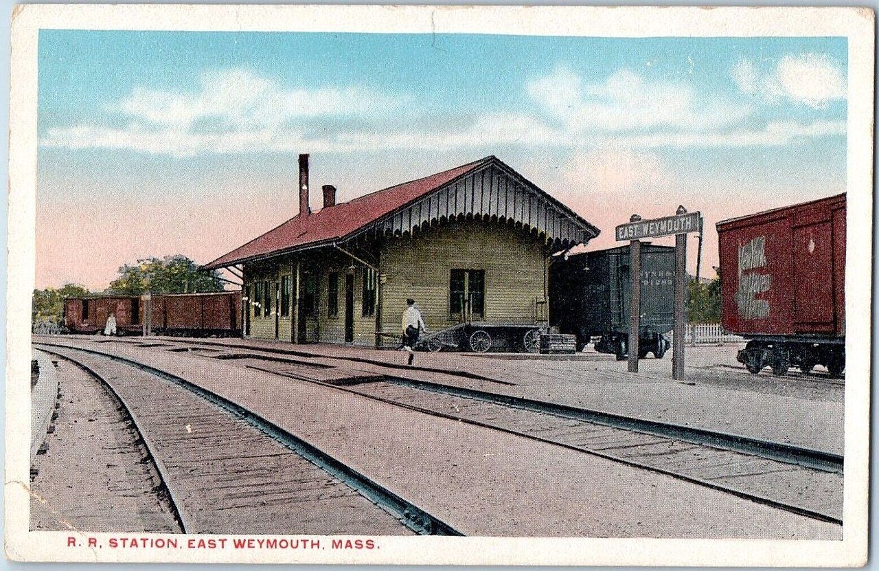 East Weymouth station postcard (2)