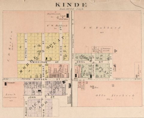 Map of Kinde, Michigan (1904)