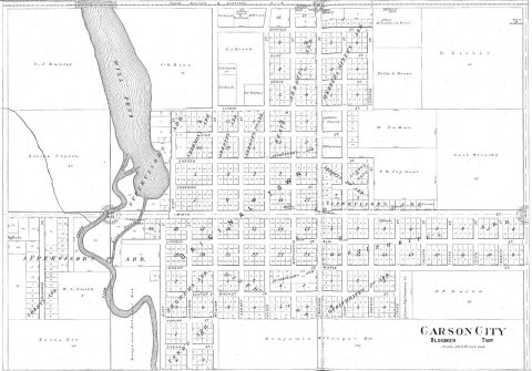 Map of Carson City, Michigan (1897)