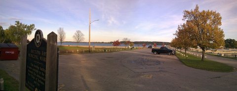 Suttons Bay Marina and village beach