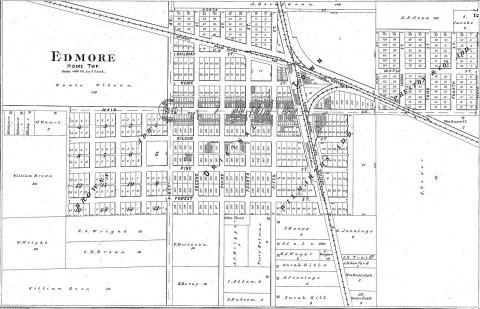Map of Edmore, Michigan (1897)