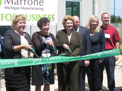 Ribbon cutting ceremony for new Marrone Bio Innovation manufacturing facility in Bangor