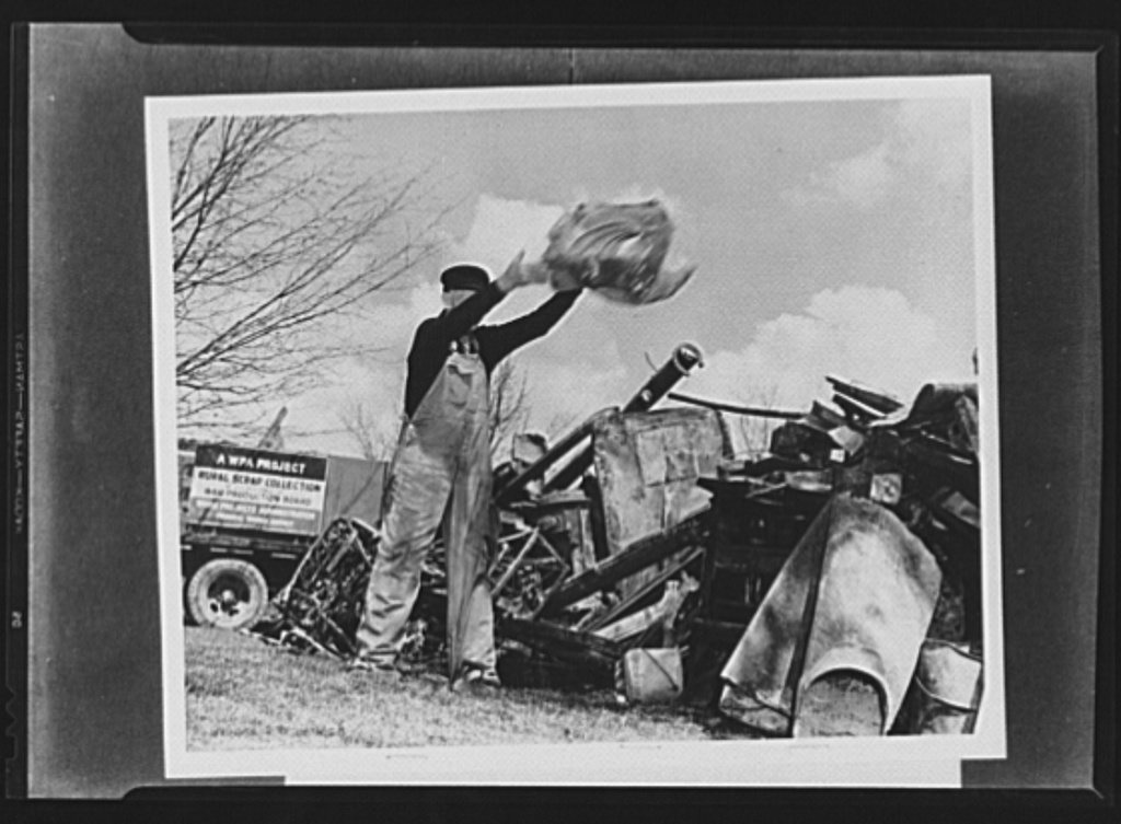 Rural scrap collection. Farmyard scrap collected at the Wright farm
