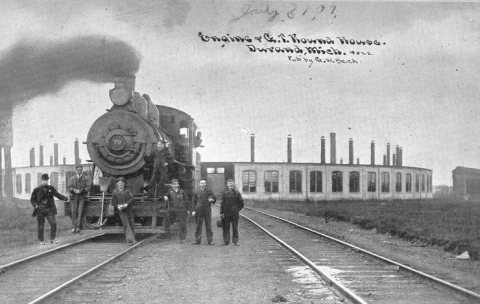 Grand Trunk Western Roundhouse Durand Michigan 1909