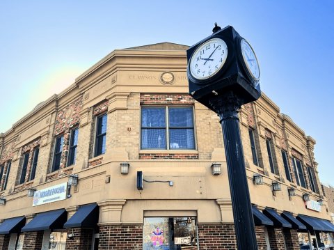 Downtown Clawson Clock and Building