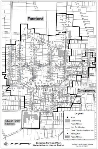Buchanan North and West Historic District Map