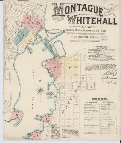 Sanborn Fire Insurance Map from Montague, Muskegon County, Michigan. LOC sanborn04116 001-1