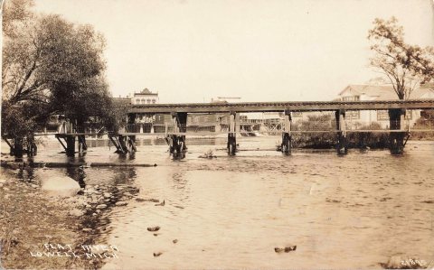 Flat River in Lowell, Michigan, not after 1915