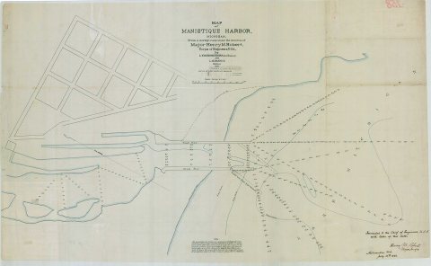 Map of Manistique Harbor, Michigan