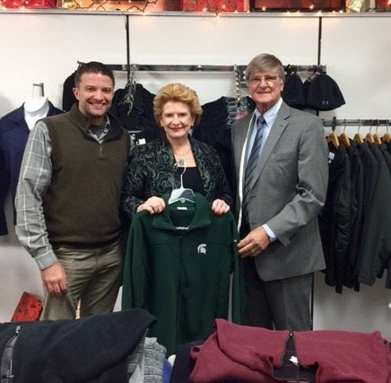 Visiting Rehman’s Clothing in St. Johns on small business tour