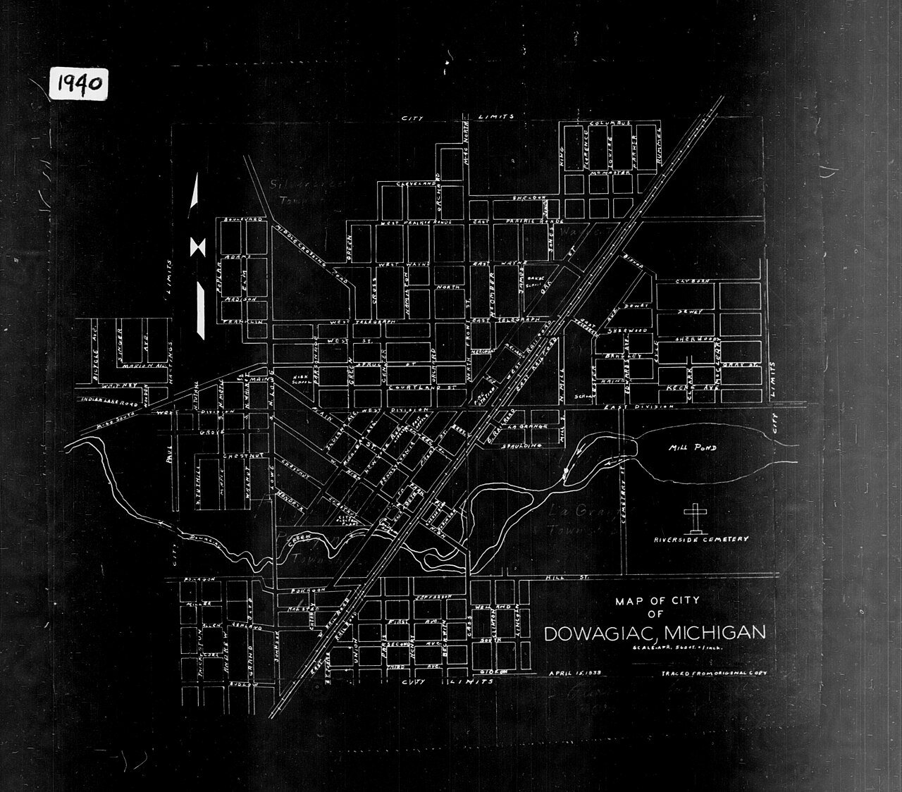 1940 Census Enumeration District Maps - Michigan - Cass County - Dowagiac - ED 14-2, ED 14-3, ED 14-4A, ED 14-4B