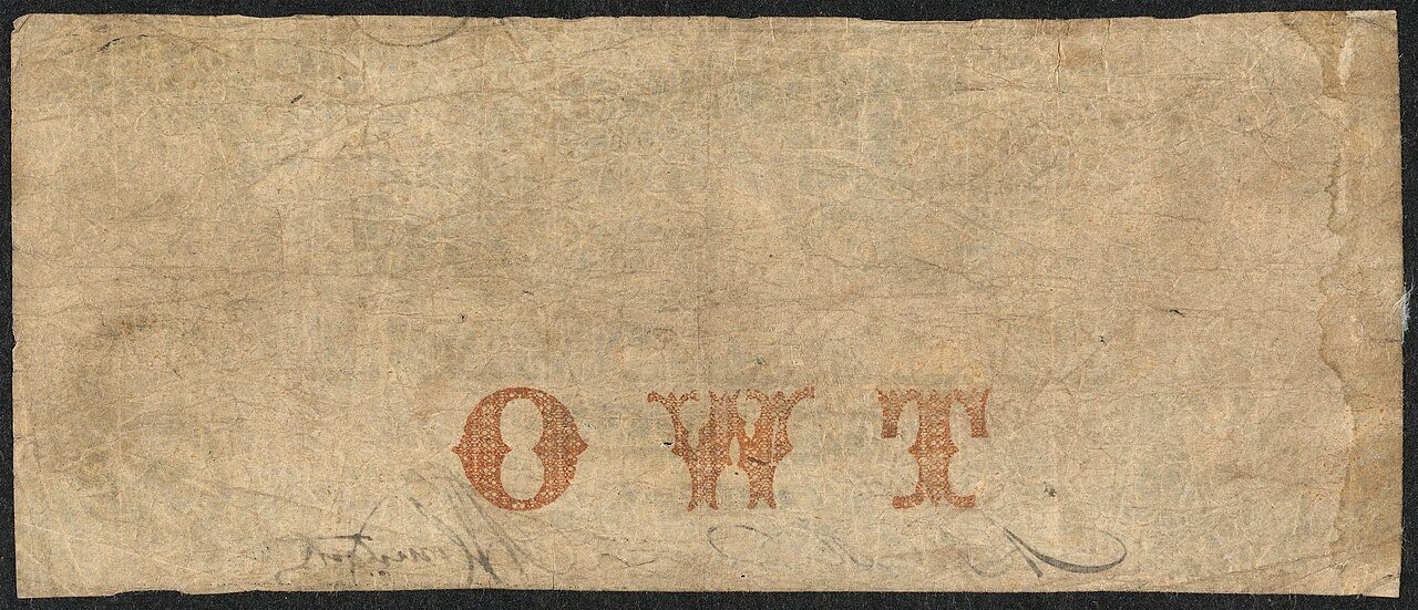 Verso Erie and Kalamazoo Railroad Bank (Michigan) 2 dollars 1853