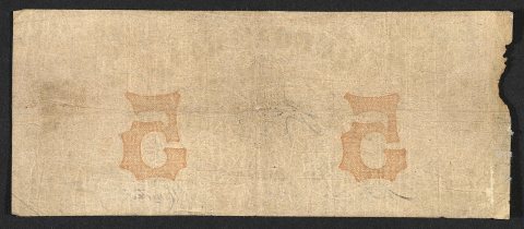 Verso Erie and Kalamazoo Railroad Bank (Adrian Michigan) 5 dollars 1853