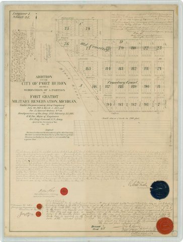 Addition to the City of Port Huron Being a Subdivision of the Fort Gratiot Military Reservation