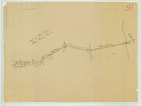 Map of River Raisin below Monroe Landing, Michigan