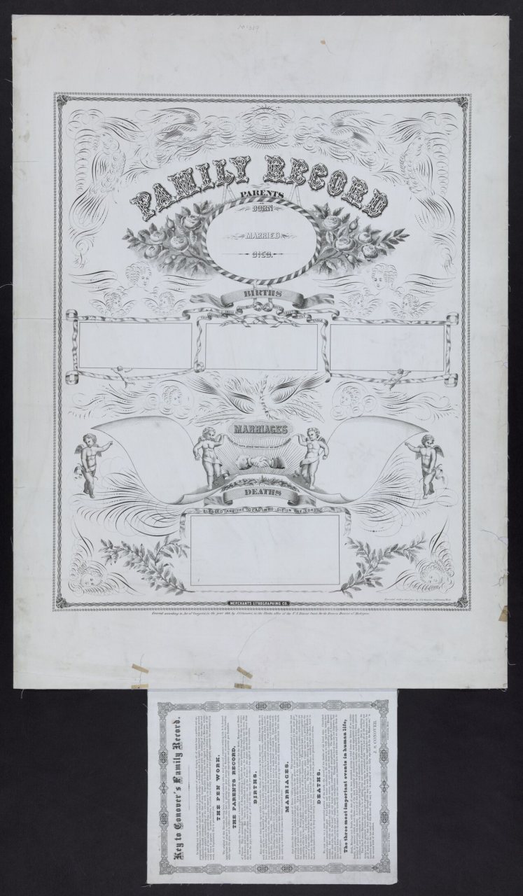 Family record - executed with a steel pen by J.S. Conover, Coldwater, Mich