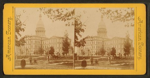 State capitol from southeast, Lansing, Mich.Alternate Title: American scenery