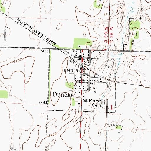 Dundee, Mn, topo