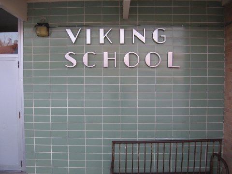 Viking School Sign