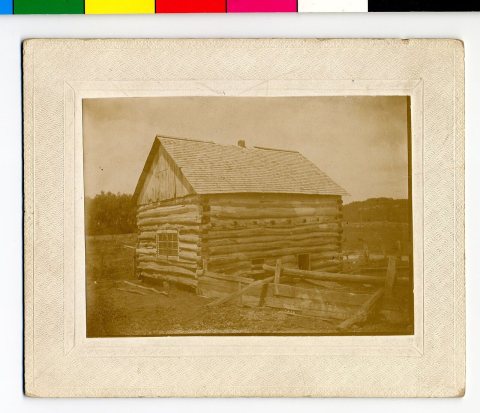Old home and log barn, Good Thunder, Minnesota - DPLA - 7fc0c99e73215b15e4e39ad1ce17b6a9