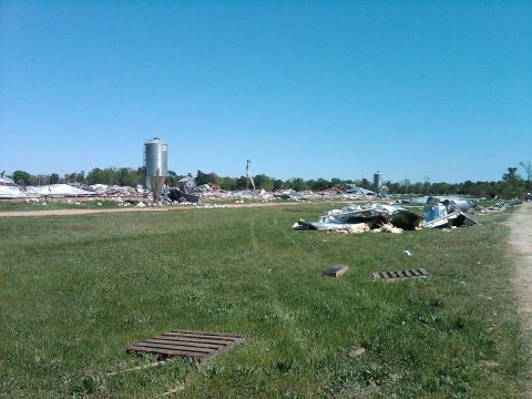 Blevins, Arkansas tornado damage