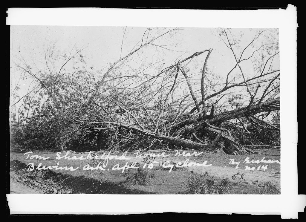 Tom Shackleford home near Blevins, Ark. Apr. 15 cyclone