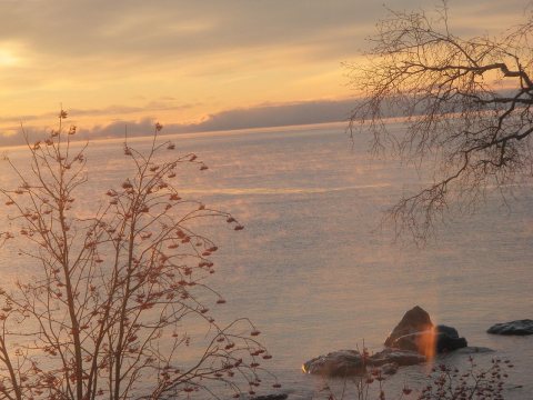 Wintertime Sunrise on Lake Superior
