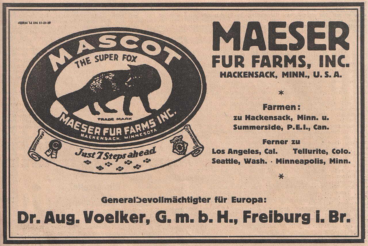 Maeser Fur Farms, Hackensack, Minn. (1926)