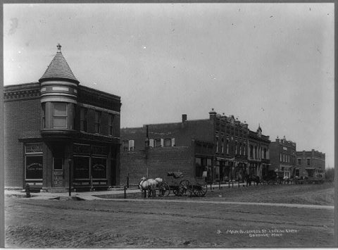 Main business street, looking north