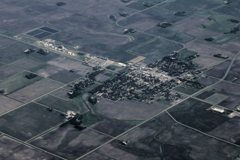Aerial view of Winthrop, Minnesota 2023-06-11