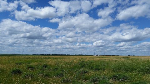 Prairie and sky in