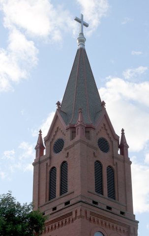 Barnesville, Minnesota-03-Assumption Catholic Church tower